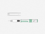 Stylo d'injection d'insuline jetable pour cartouche en verre de 3 ml