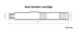 double chamber cartridge for lyophilized drug formulations