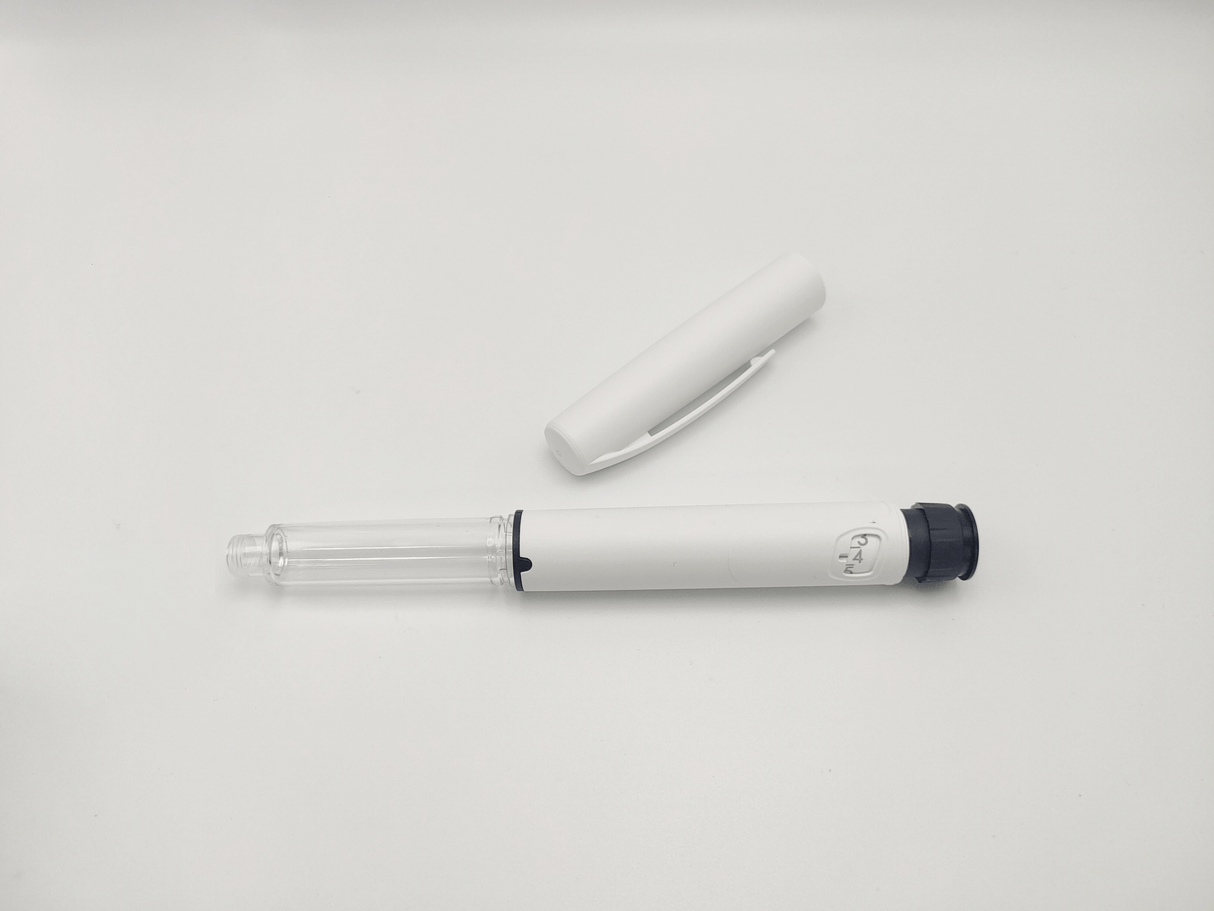 Reusable insulin pen 3 ml pharmaceutical glass cartridges