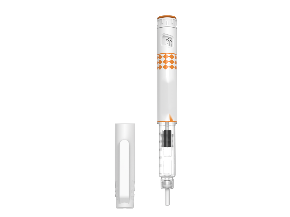 Stylo d'injection de sémaglutide jusqu'au pont d'injection