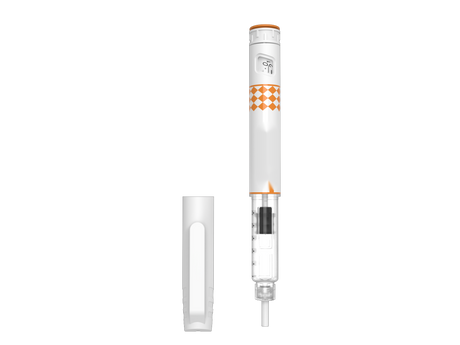 Stylo d'injection de sémaglutide jusqu'au pont d'injection